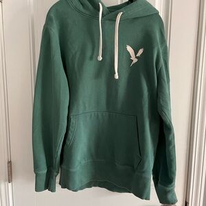 American Eagle Outfitters green Hoodie with White Logo size medium